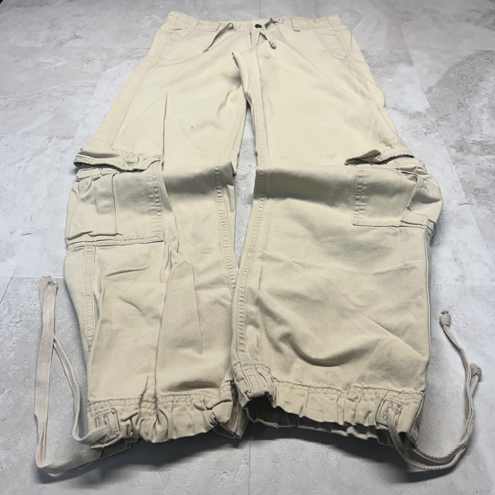 Levi's Cargo Pants Tan Khaki Women Size S 30x30 Wide Leg Gorpcore Utility Y2K